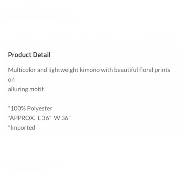 💼 Floral Lightweight Kimono ~ Floral Print ~ OSFM - Picture 7 of 12